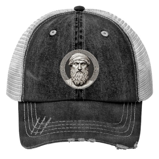 Pythagoras Greek Mathematician Artwork Print Trucker Hats