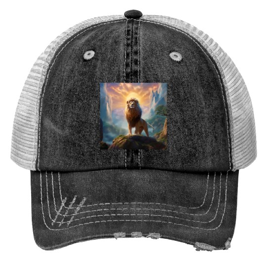 Celestial Lion King Art Print 144 Starseed Print Trucker Hats