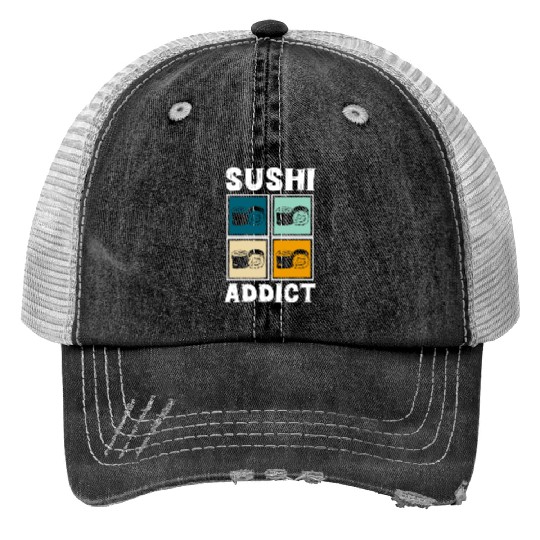 Sushi Delicious Kawaii Cuisine Print Trucker Hats