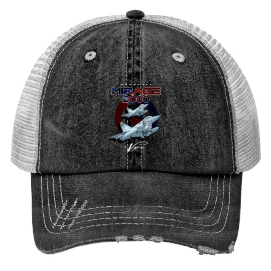 Dassault Mirage 2000 French Vintage Multi-Role Fig Print Trucker Hats