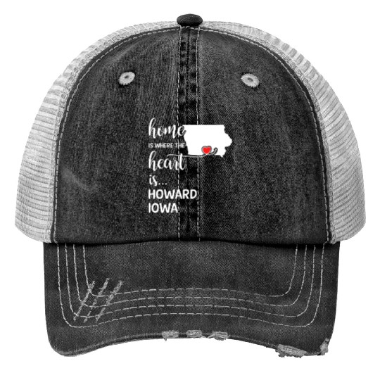 Howard County Iowa Is Where My Heart Is Gift Print Trucker Hats