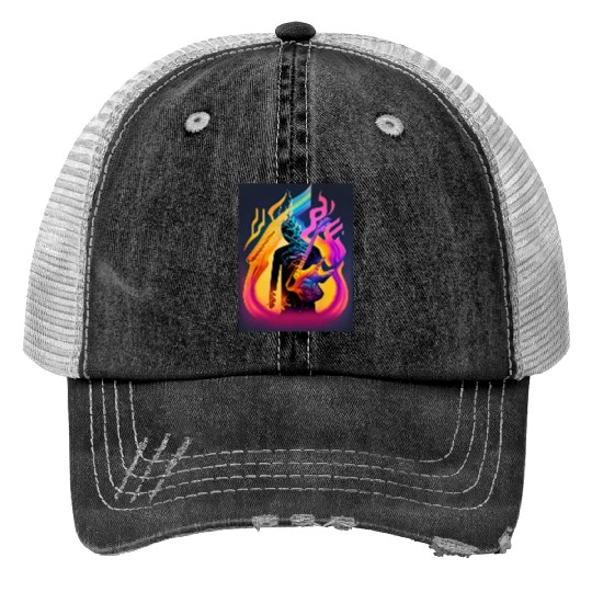 Dance Through Spectrum Immerse in Color and sound Print Trucker Hats