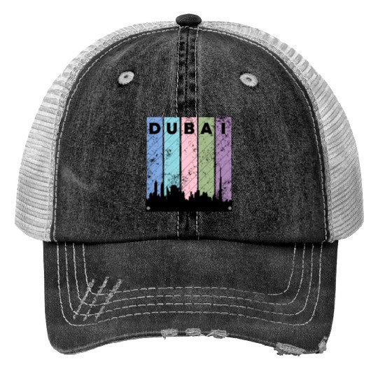 Dubai Love City Print Trucker Hats