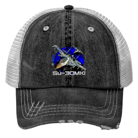 Sukhoi SU-30 MKI Russian Fighterjet Print Trucker Hats