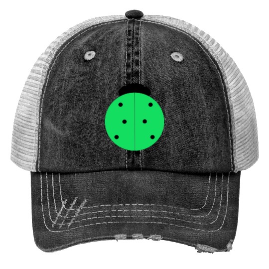 green ladybug Print Trucker Hats
