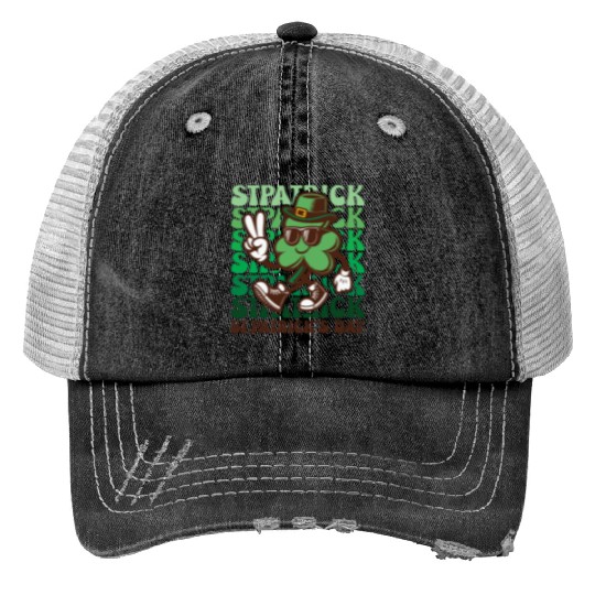 St. Patrick's Day Ireland Irish Green Print Trucker Hats
