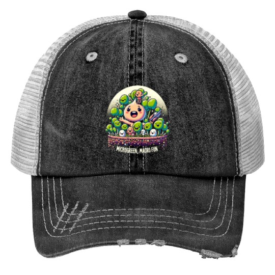 Vegan Agriculture Growing Sprouts Vegetables Print Trucker Hats