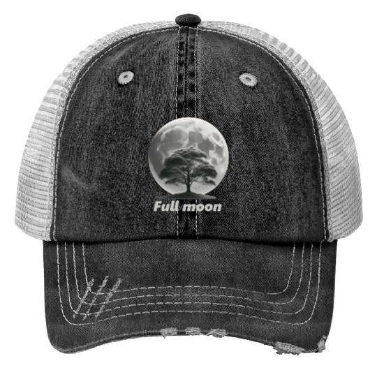 Full moon Print Trucker Hats