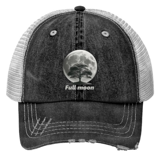 Full moon Print Trucker Hats