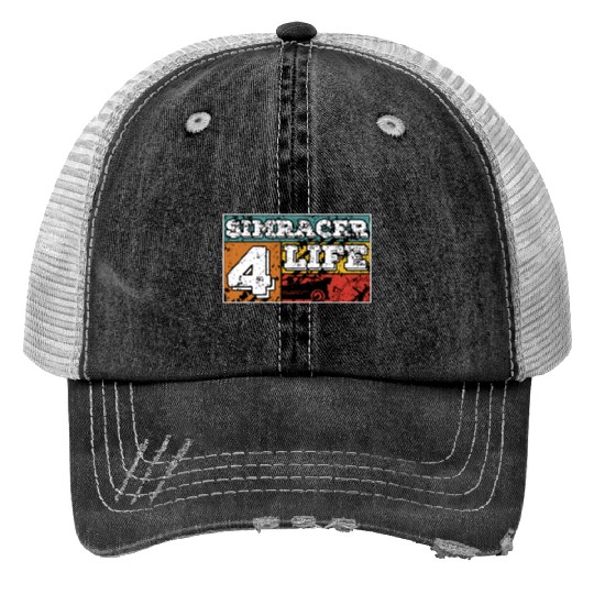SimRacer 4 Life Logo Print Trucker Hats