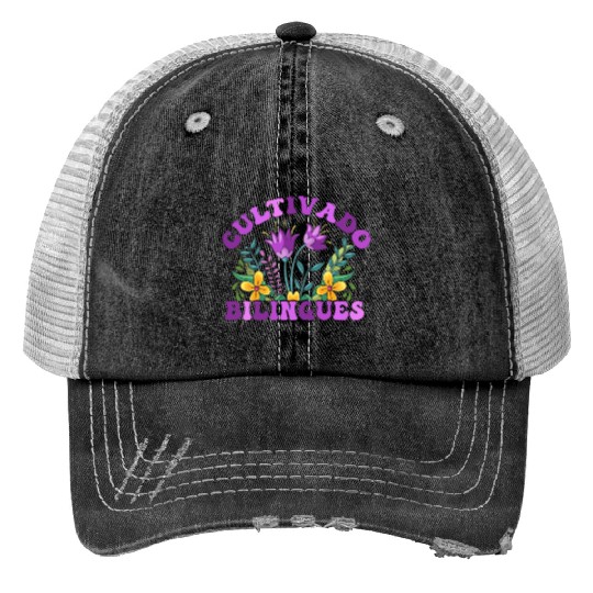 Cultivando Bilingües Spanish Teacher Print Trucker Hats