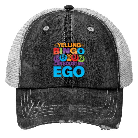 Funny Bingo Caller Print Trucker Hats