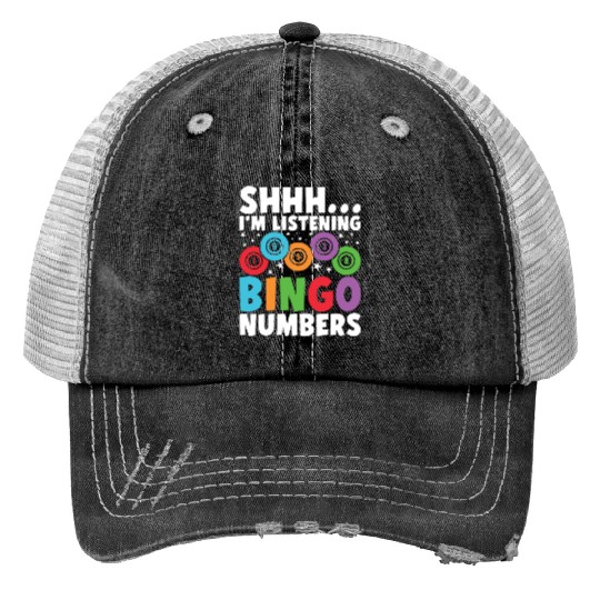 Funny Bingo Gamer Print Trucker Hats