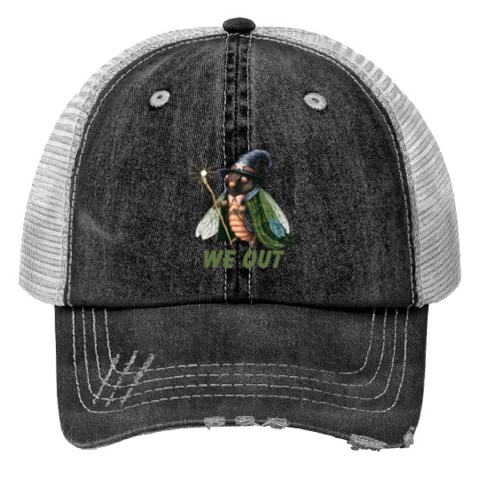 Funny Cicada We Out Cute Cicada Brood Emergence Print Trucker Hats