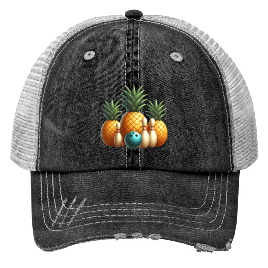 Bowling pineapple  - bowling holidays Print Trucker Hats