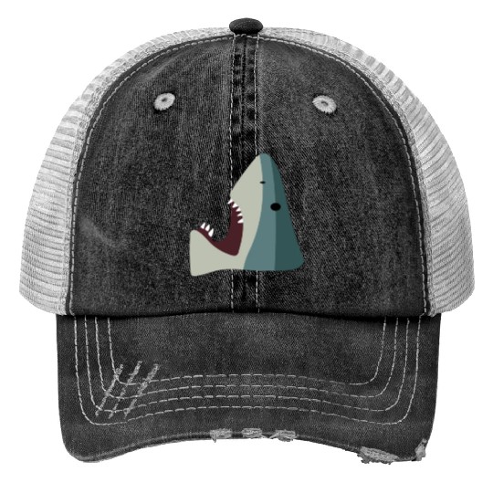 Shark Stepping On A Brick Toy Funny Internet Meme Print Trucker Hats