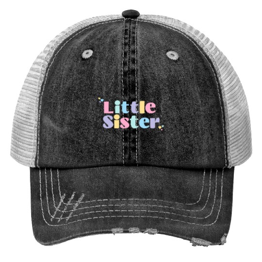 Little Sister Print Trucker Hats