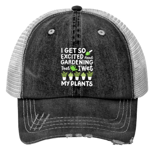 Gardening Garden Plants Print Trucker Hats