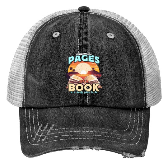 Literature Teacher Between The Pages Of Instructor Print Trucker Hats