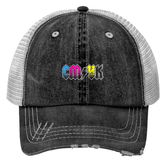 CMYK Rock Band Graphic Designer Print Trucker Hats