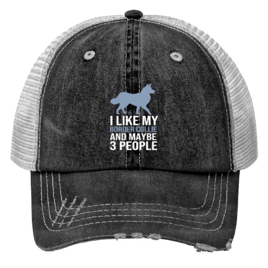 Funny Dog Lover Border Collie Print Trucker Hats