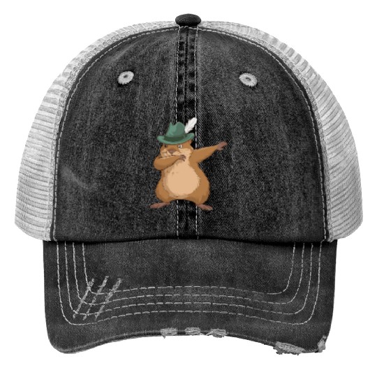Groundhog Marmot for a Marmot lover groundhog fan Print Trucker Hats
