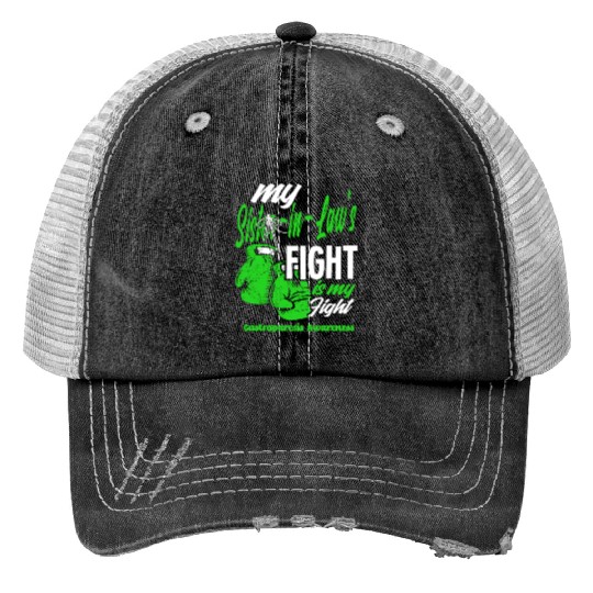 My Sister-in-Law's Fight Gastroparesis Awareness Print Trucker Hats