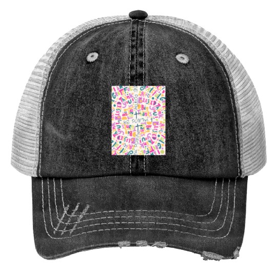BE POSITIVE Print Trucker Hats