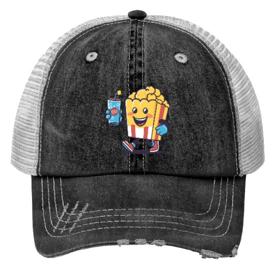 Popcorn and Soda: Moments of Joy Print Trucker Hats