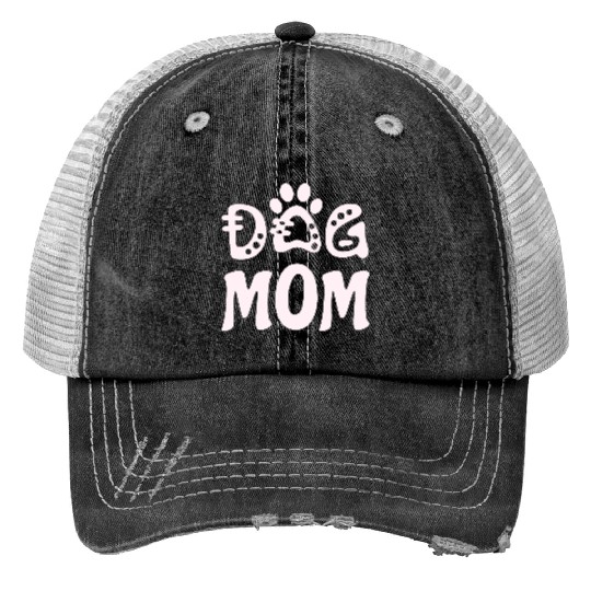 Dog Mom Print Trucker Hats