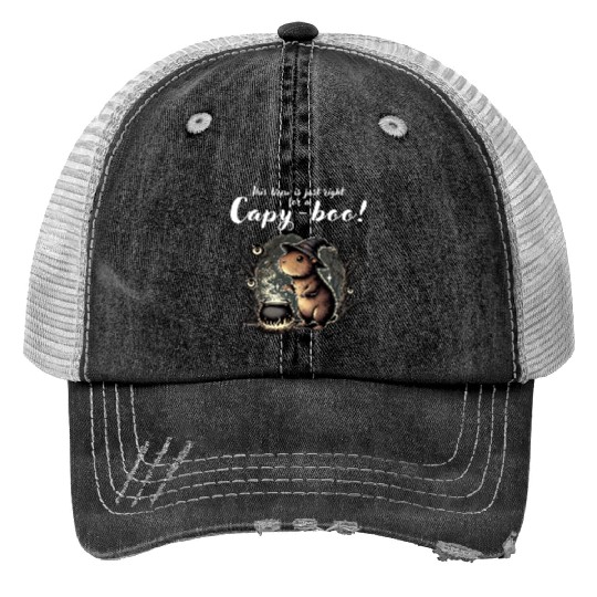 Capy-boo Witch Capybara Print Trucker Hats – Brew the Perfect
