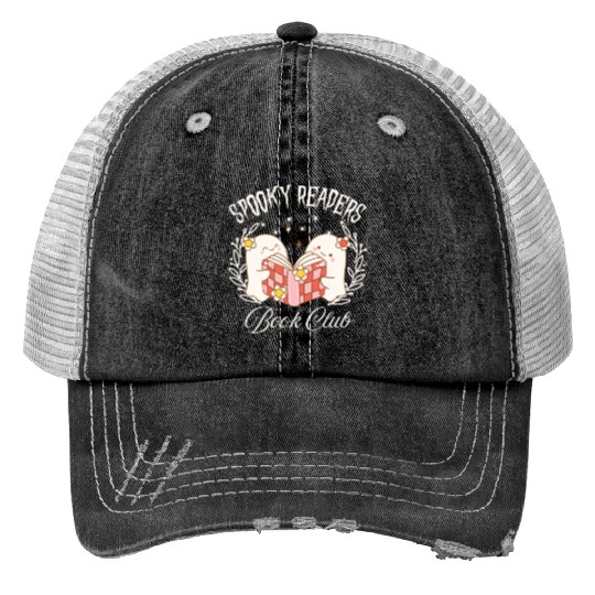 Spooky Readers Book Club -Halloween season Print Trucker Hats