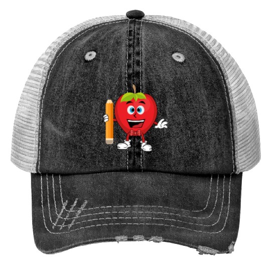 back to school Strawberry Print Trucker Hats