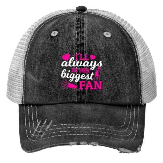 Always Her Fan Cheer Mom Cheerleading Mother's Day Print Trucker Hats