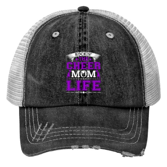 Tha Cheer Mom Life Cheerleading Mommy Mother's Day Print Trucker Hats