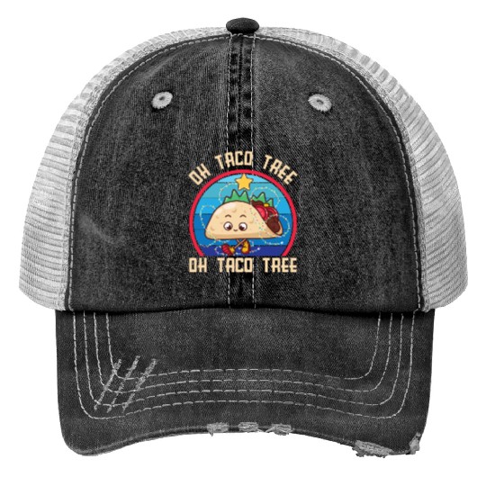 Oh Taco Tree Christmas Cute Xmas Mexican Food Love Print Trucker Hats
