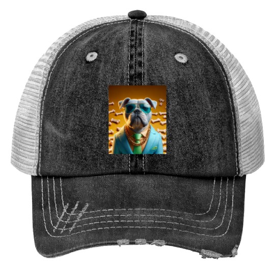 Pitbull Boss Print Trucker Hats