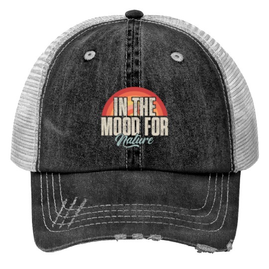 Outdoor Adventure Nature Lovers Print Trucker Hats