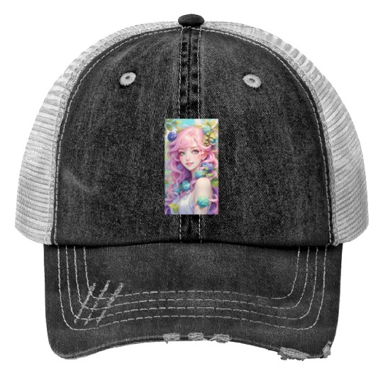 Dionysian Pastel Maenad Dionysos Bachus Bacchus Print Trucker Hats