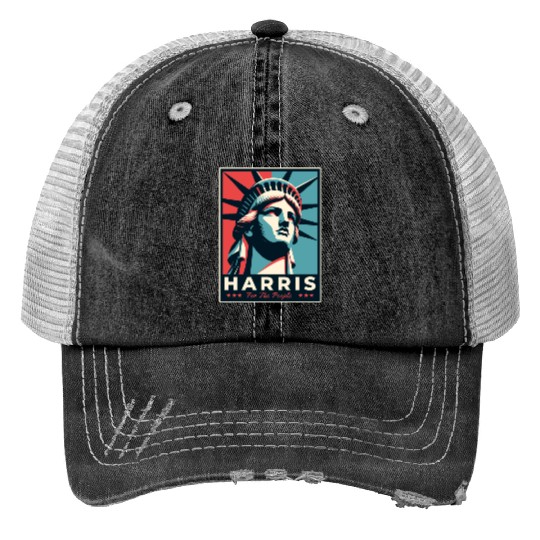 Harris 2024 statue of liberty Kamala Harris Print Trucker Hats