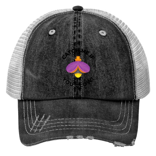 Fireflies Firefly Lightning Bug Insect Collector Print Trucker Hats