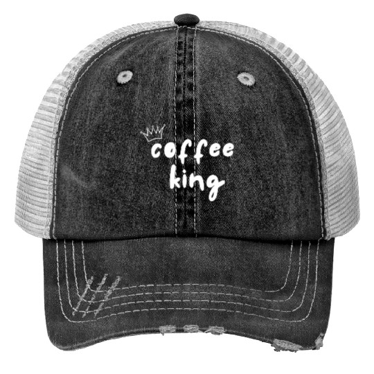 Coffee King Print Trucker Hats