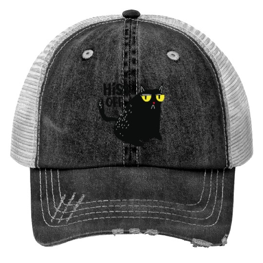 hiss off cat Print Trucker Hats