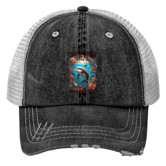 DOLPHIN Print Trucker Hats