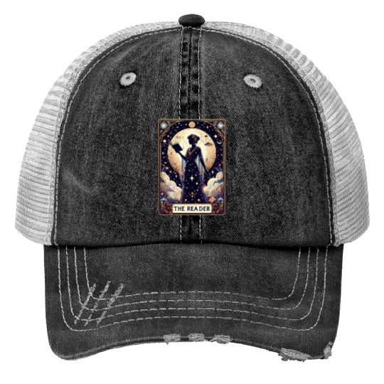 The Reader Tarot Card Reading Book lovers Print Trucker Hats