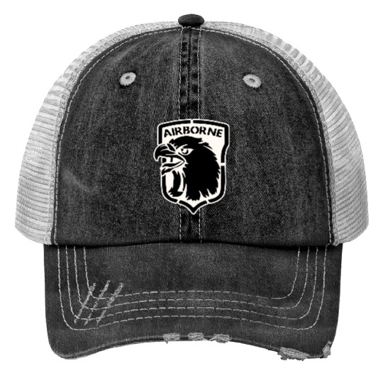 Airborne Eagle LIKE US ON FB #USAPatriotGraphics © Print Trucker Hats