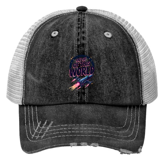 Out of This World Streetwear Print Trucker Hats