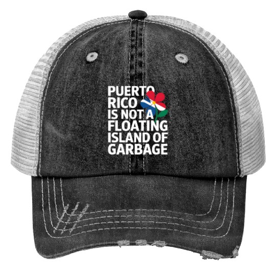 Puerto Rico Pride Bold Awareness Statement Print Trucker Hats