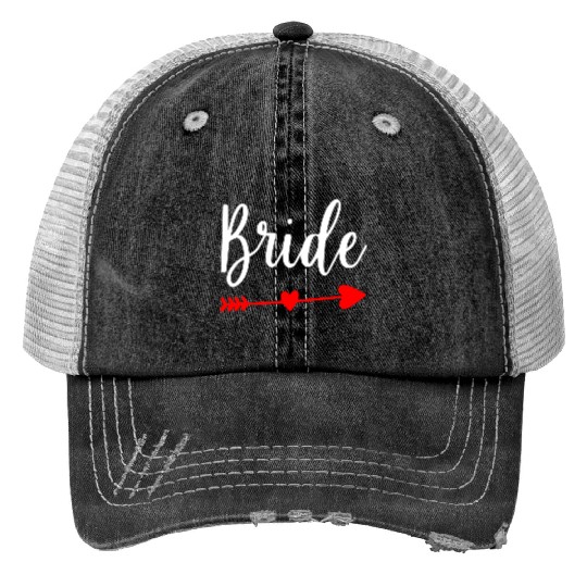 Bride Wedding Engagement Bachelorette Party Print Trucker Hats