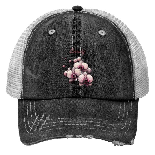 Orchid Elegance: A Symbol of Timeless Beauty Print Trucker Hats